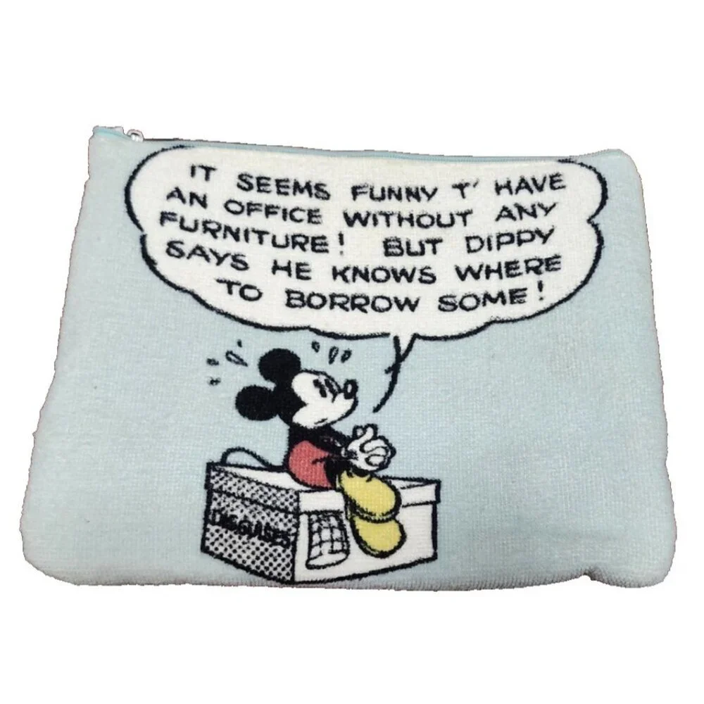 Nano Universe Disney Mickey Minnie Pouch Retro Comic Cosmetic Bag Japan Rare